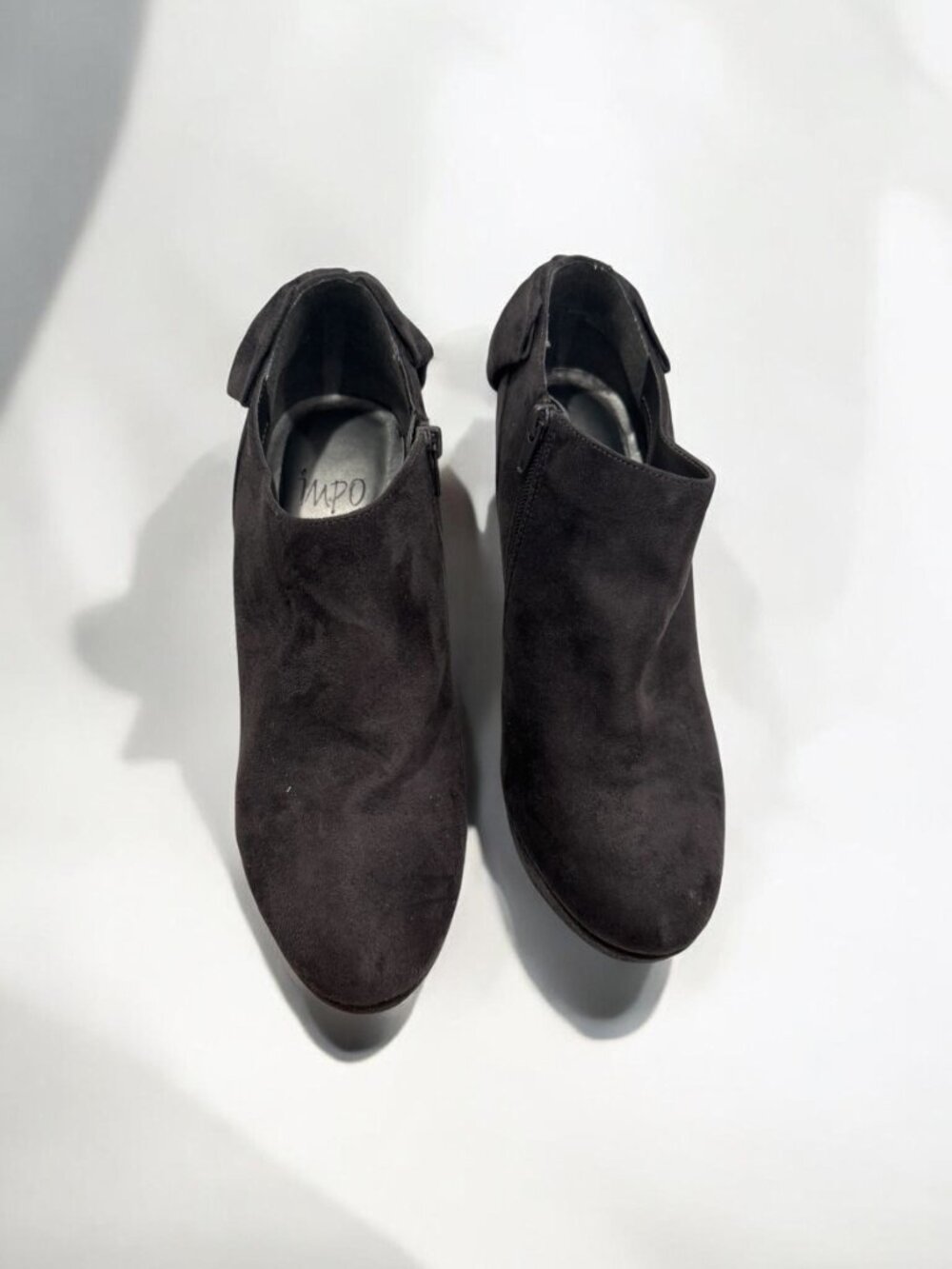Suede Bow-Back Platform Ankle Booties - Picture 5 of 5